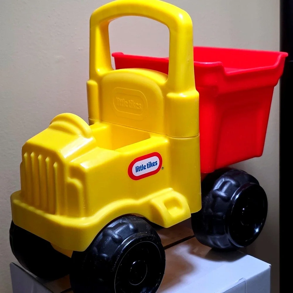 Little Tikes Classic Yellow and Red Plastic Dump Truck Toy with Tilting Bed